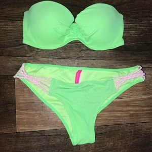 Lime green Victoria’s Secret swimsuit